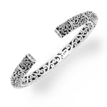 Sterling Silver Classic Small Carved Scroll Cuff - BB6733-00338-Lois Hill-Renee Taylor Gallery