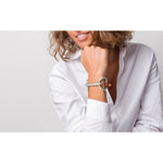 Sterling Silver Plated Leather Bracelet - B0087 MCA00-CXC-Renee Taylor Gallery