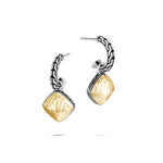 Classic Chain Hammered Sugarloaf Drop Earring - EZ90515-John Hardy-Renee Taylor Gallery