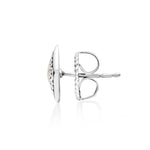 18K Yellow Gold Sterling Silver Square Stud Earring - GEU6675-PSY46-Lois Hill-Renee Taylor Gallery