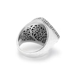 18K Yellow Gold Sterling Silver Signet Ring - GRU2480-Lois Hill-Renee Taylor Gallery