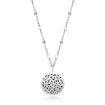 Sterling Silver Classic Reversible Hammered Carved Necklace - NU6874-36155-Lois Hill-Renee Taylor Gallery