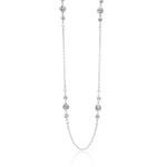 Sterling Silver Classic Carved Bead Station Necklace - NU7343-36148-Lois Hill-Renee Taylor Gallery