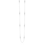 Sterling Silver Classic Carved Bead Station Necklace - NU7343-36148-Lois Hill-Renee Taylor Gallery