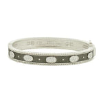 Signature Oval Eternity Hinged Bangle - Black Gold and 14K Gold-Freida Rothman-Renee Taylor Gallery