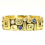 18K Little Windows Blue Sapphire & Diamond Band - R-118DS-Alex Sepkus-Renee Taylor Gallery