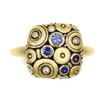 18K Soft Mosaic 2 Blue Sapphire and Diamond Ring - R-130S-Alex Sepkus-Renee Taylor Gallery