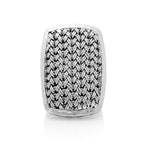 Sterling Silver Classic Woven Textile Ring - RU1106-Lois Hill-Renee Taylor Gallery