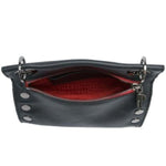 TONY SML - Black/Brushed Gold Red Zip-Hammitt-Renee Taylor Gallery