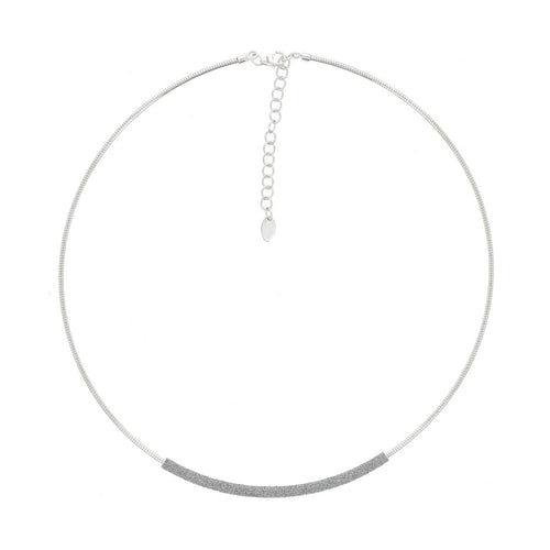 DNA Spring Single Strand Rhodium Light Gray Polvere Necklace - WDNAG183-Pesavento-Renee Taylor Gallery