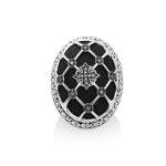 Sterling Silver Brown Diamond & Black Onyx Oval Statement Ring - XRC256-Lois Hill-Renee Taylor Gallery