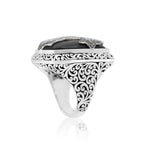 Sterling Silver Brown Diamond & Black Onyx Cross Statement Ring - XRC257-Lois Hill-Renee Taylor Gallery