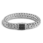 Icon Bracelet, Sterling Silver, Pavé, 10.5MM - BBS94052BLS-John Hardy-Renee Taylor Gallery