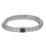 Icon Bracelet, Sterling Silver, Pavé, 7.5MM - BBS90409BLS-John Hardy-Renee Taylor Gallery
