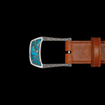 Buckle 3 Turquoise Belt Buckle - BKL3 TQ-William Henry-Renee Taylor Gallery