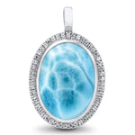 Clarity Oval Necklace - Nclar00-00-Marahlago Larimar-Renee Taylor Gallery