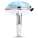 Clarity Oval Ring - Rclar00-00-Marahlago Larimar-Renee Taylor Gallery
