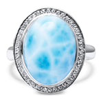 Clarity Oval Ring - Rclar00-00-Marahlago Larimar-Renee Taylor Gallery