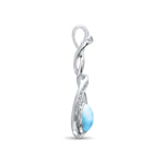 Dante Petite Necklace - Ndant01-ch-Marahlago Larimar-Renee Taylor Gallery
