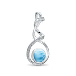 Dante Petite Necklace - Ndant01-ch-Marahlago Larimar-Renee Taylor Gallery