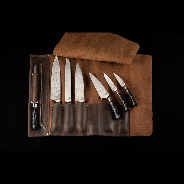 William Henry K19-WO Kultro Pro Walnut Orb Culinary Knife Set -  Underwoods Jewelers