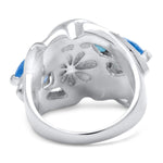 Lena Ring - Rlena00-00-Marahlago Larimar-Renee Taylor Gallery