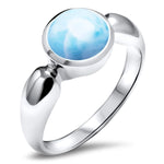 Liquido Ring - Rliqu00-00-Marahlago Larimar-Renee Taylor Gallery