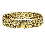 Little Windows Wide Linked Bracelet with White Diamonds in 18K Yellow Gold - B31-Alex Sepkus-Renee Taylor Gallery