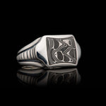 Men's Sleek Damascus Ring - Ring 8 DAM-William Henry-Renee Taylor Gallery