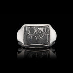 Men's Sleek Damascus Ring - Ring 8 DAM-William Henry-Renee Taylor Gallery