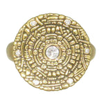 18K Shield Diamond Ring - R-4-Alex Sepkus-Renee Taylor Gallery