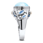 Victoria Ring - Rvict00-00-Marahlago Larimar-Renee Taylor Gallery
