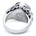 Victoria Ring - Rvict00-00-Marahlago Larimar-Renee Taylor Gallery