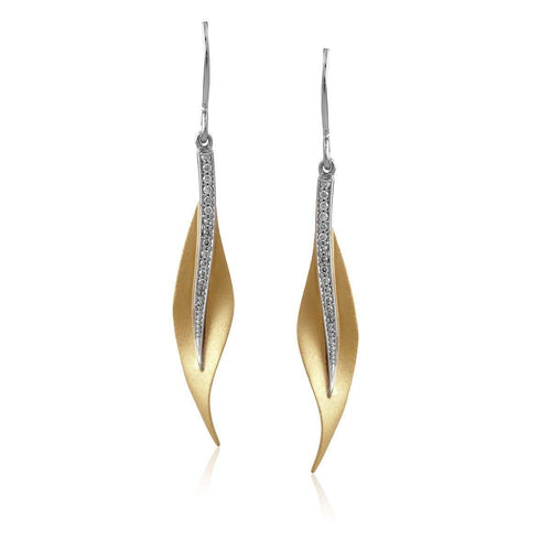 Yellow & White Gold Diamond Earrings - DE117-YW-Simon G.-Renee Taylor Gallery