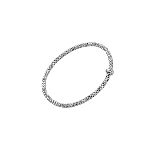 Flex'it PRIMA 18K White Gold & Diamond 3.4mm Bracelet-FOPE-Renee Taylor Gallery