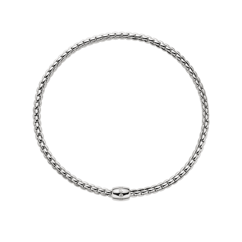 Flex'it EKA 18K White Gold 6.3mm Necklace with Diamonds-FOPE-Renee Taylor Gallery