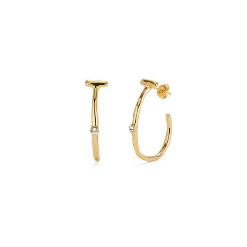 Ser Indomable 18K Gold Plated Earrings - PEN0959BLNORO0U-UNO de 50-Renee Taylor Gallery