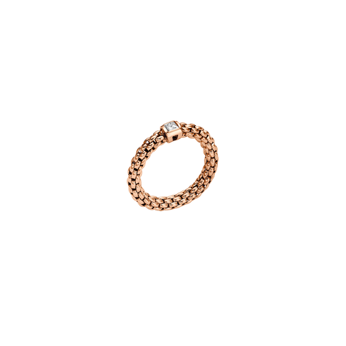 Flex'It Souls 18K Rose Gold White Diamond Ring-FOPE-Renee Taylor Gallery