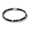 Heishi Silver Bracelet with 4mm Treated Black Onyx and Hematite Beads - BUS900698BONHE-John Hardy-Renee Taylor Gallery