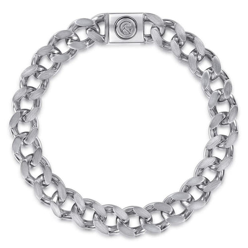 10mm 925 Sterling Silver Men's Solid Cuban Link Chain Bracelet - TBM2245SVJJJ-Gabriel & Co.-Renee Taylor Gallery