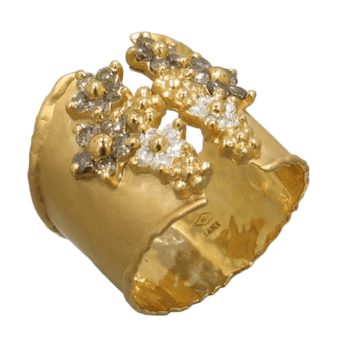 14K Gold & White/Brown Diamond Ring - M3133-Marika-Renee Taylor Gallery
