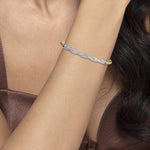 14K Mix of White and Yellow Gold RD Diamond Bangle Bujukan Collection - BG5090-57M45JJ-Gabriel & Co.-Renee Taylor Gallery