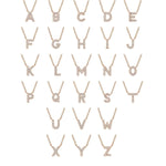 14K Pink Gold Diamond A Initial Pendant Necklace - NK8132A-K45JJ-Gabriel & Co.-Renee Taylor Gallery