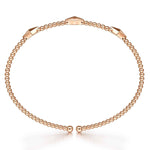 14K Rose Gold Bujukan Pyramid Stations Bangle Bujukan Collection - BG4421-57K4JJJ-Gabriel & Co.-Renee Taylor Gallery