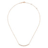 14K Rose Gold Curved Bar Necklace with Round Diamonds - NK5796K45JJ-Gabriel & Co.-Renee Taylor Gallery