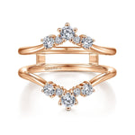 14K Rose Gold Diamond Ring Enhancer - AN14747S-K44JJ-Gabriel & Co.-Renee Taylor Gallery