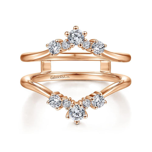 14K Rose Gold Diamond Ring Enhancer - AN14747S-K44JJ-Gabriel & Co.-Renee Taylor Gallery