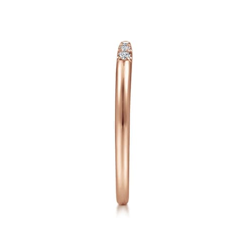 14K Rose Gold Open Diamond Tipped Stackable Ring - LR51177K45JJ-Gabriel & Co.-Renee Taylor Gallery