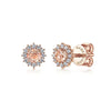 14K Rose Gold Round Morganite and Diamond Stud Earrings - EG11819K45MO-Gabriel & Co.-Renee Taylor Gallery