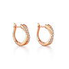 14K Rose Gold Twisted 15mm Diamond Huggies - EG13328K45JJ-Gabriel & Co.-Renee Taylor Gallery